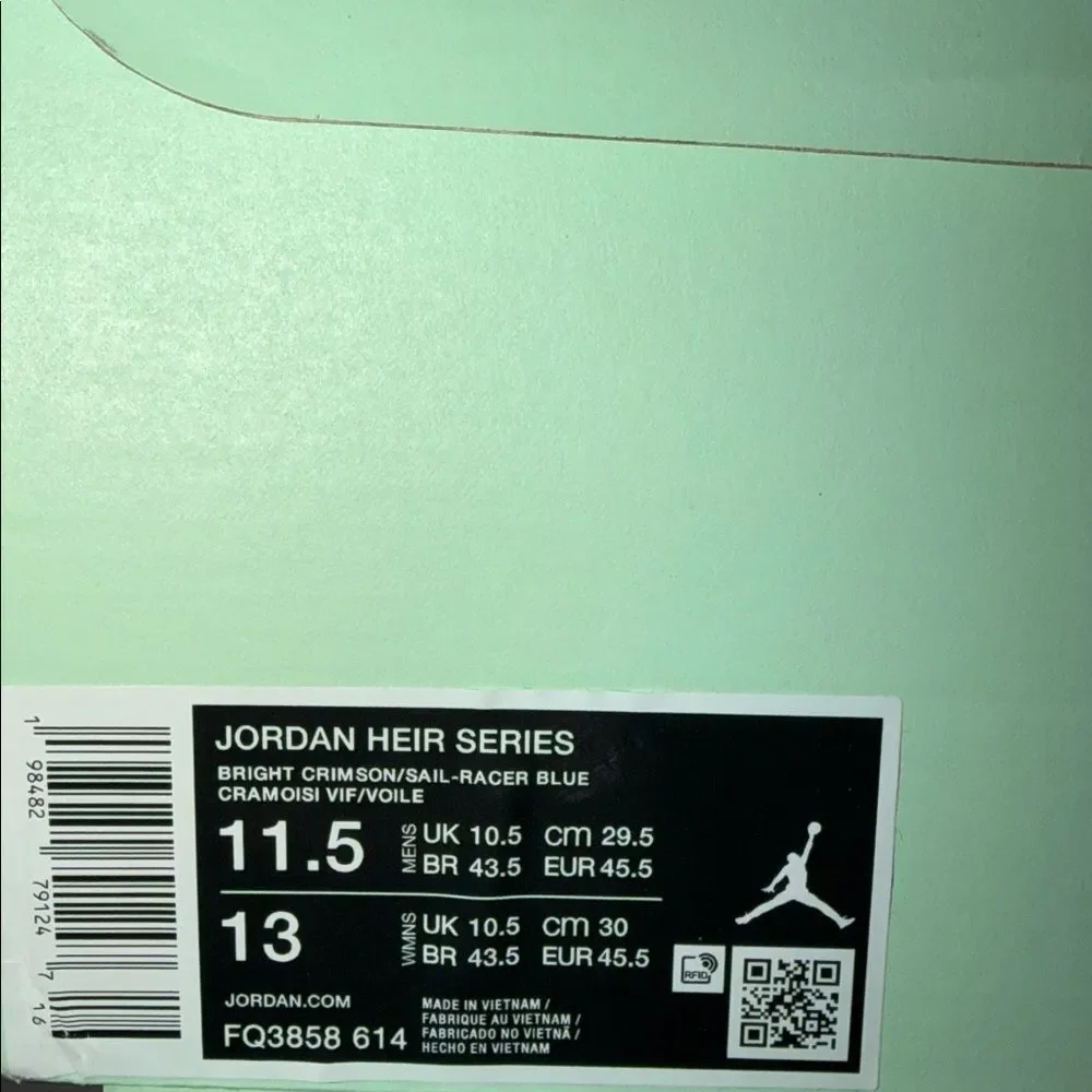 Air Jordan Heir Series Bright Crimson FQ3858-614 Men’s Size 11.5